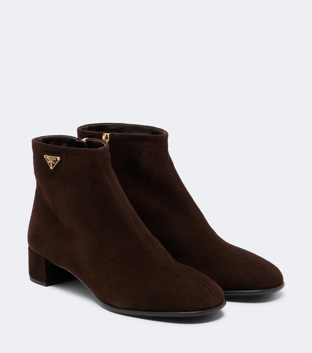 Prada Logo suede ankle boots
