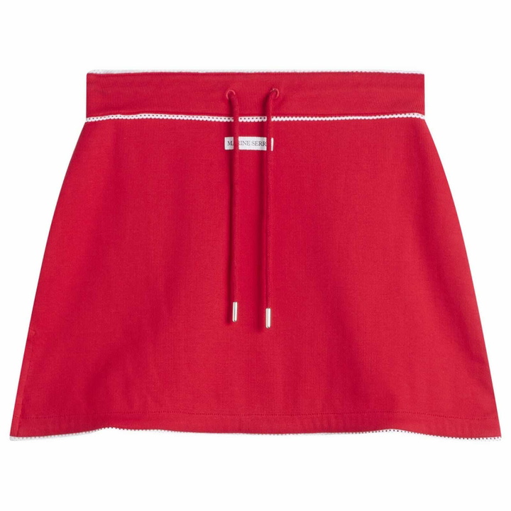 Photo: Marine Serre Women's Cute 70'S Mini Skirt in Red