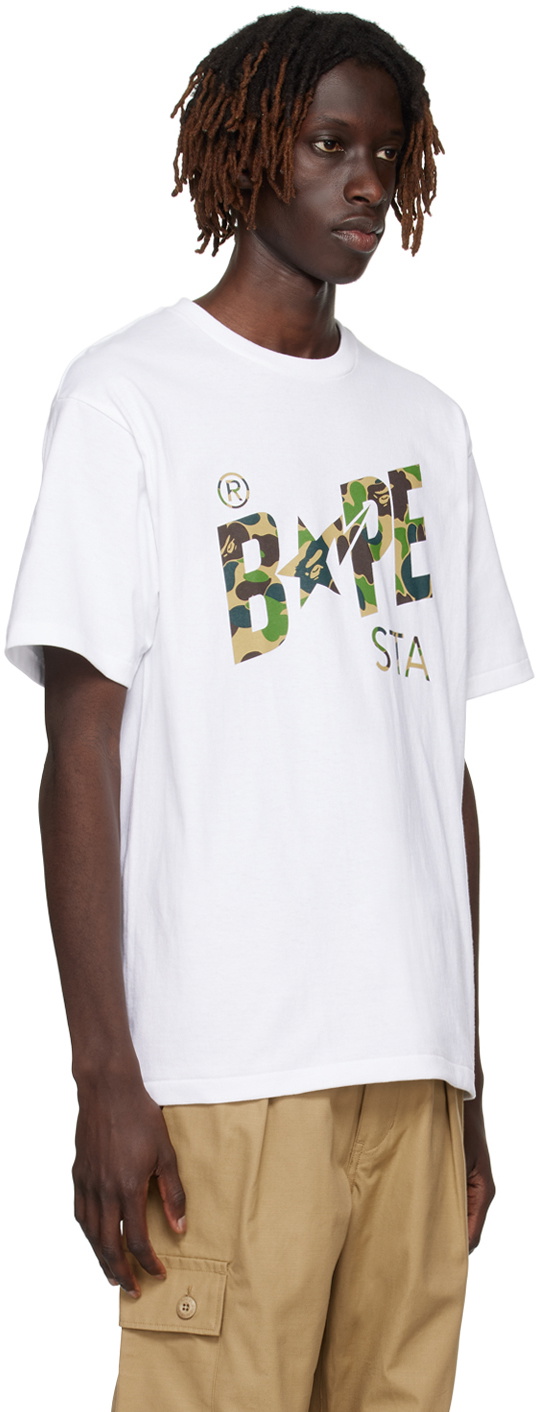 BAPE ABC Camo By Bathing Ape Tee White/Green