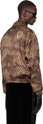 Ernest W. Baker Brown Cheetah Track Jacket