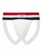Thom Browne - Logo-Appliqued Stretch-Knit Jockstrap - White
