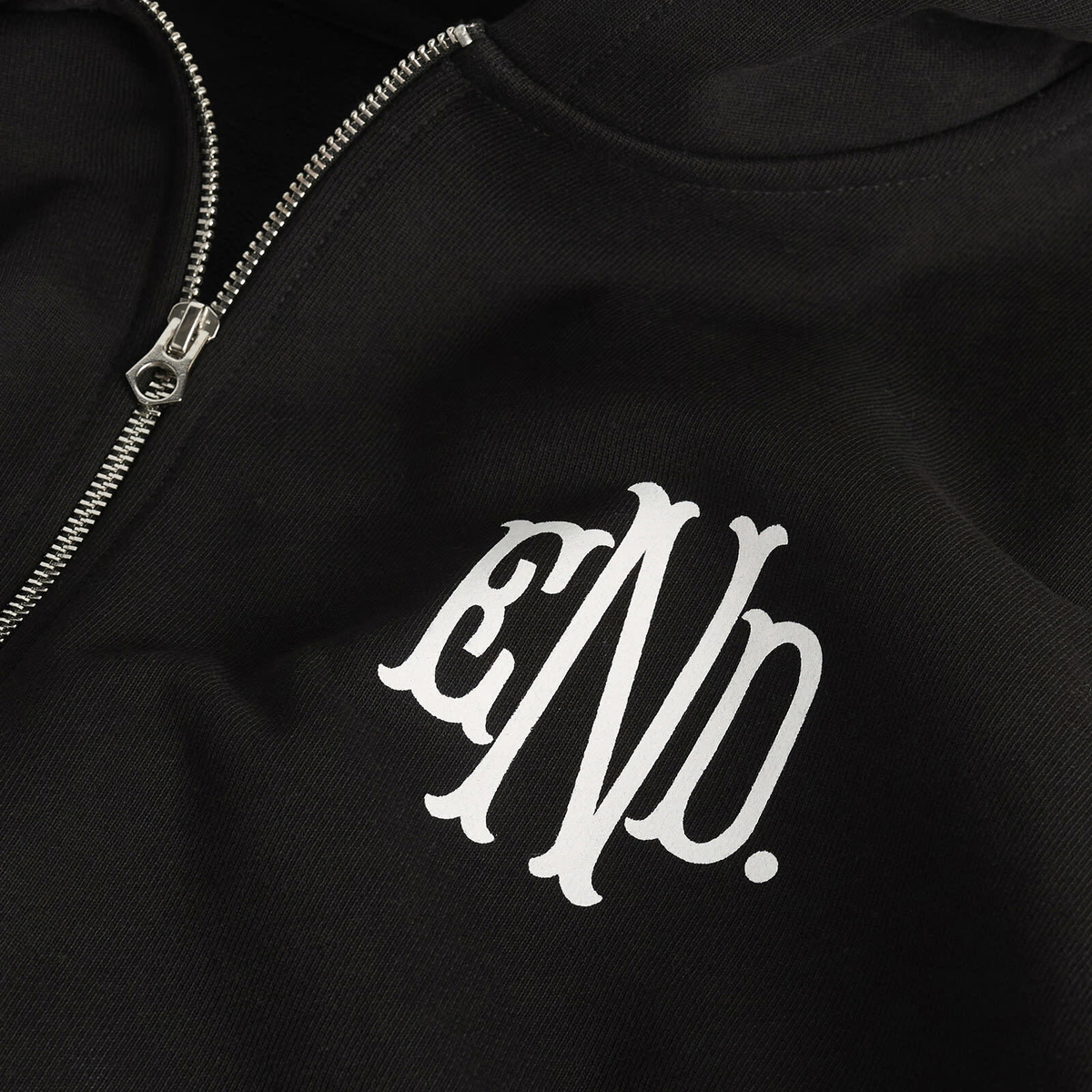 END. Gargoyle Chaser Zip Hoodie in Black