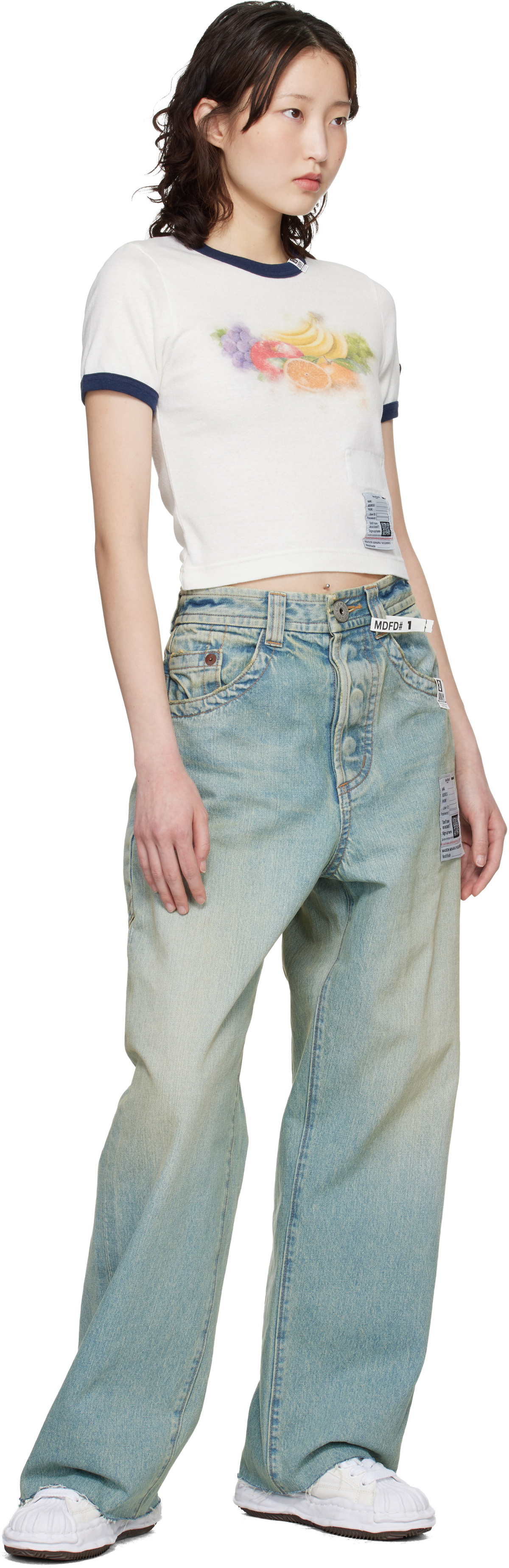 Maison MIHARA YASUHIRO Off-White Fruit Printed Ringer Mini T-shirt