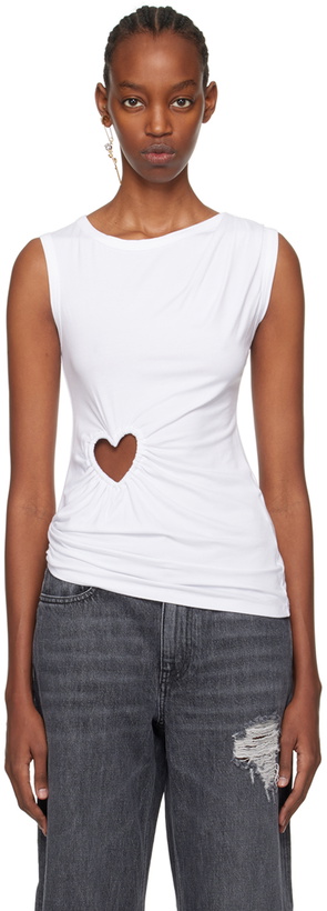 Photo: AMBUSH White Heart Shape Tank Top