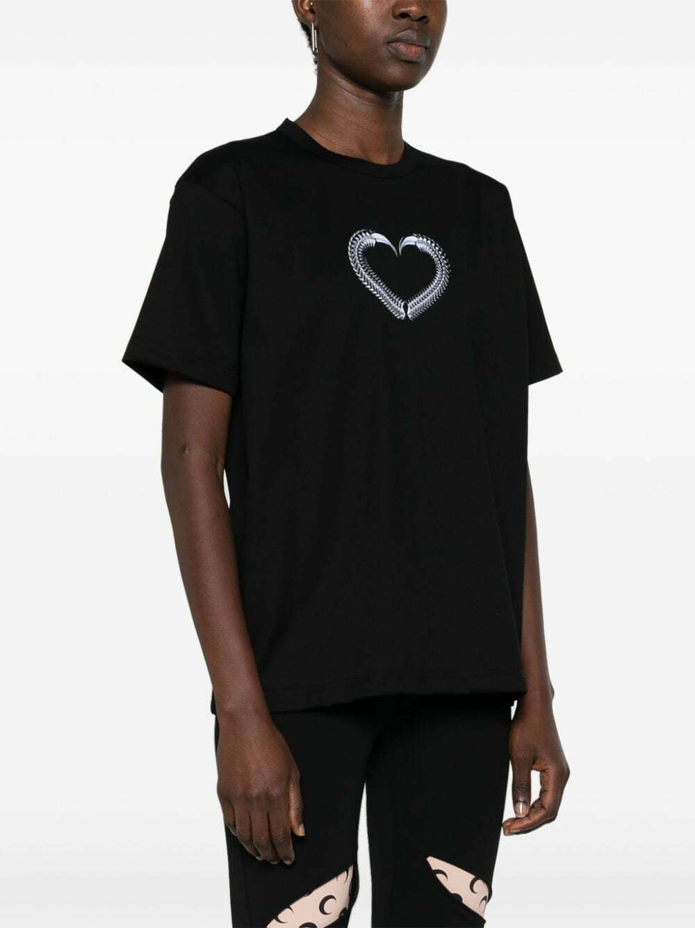 JUNYA WATANABE Check Pattern Silk Docking Lurex Short sleeve T-shirt tops JO-T018 black S