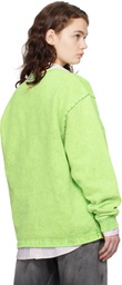 Acne Studios Green Logo Stud Sweatshirt