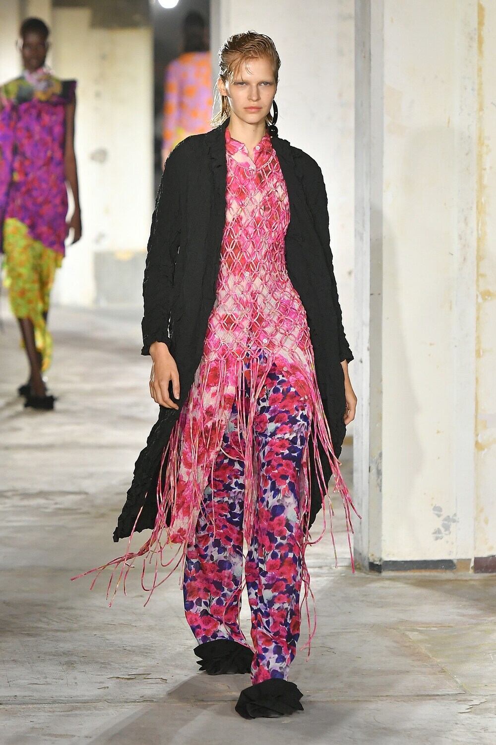 Dries Van Noten Women Black Crochet Top