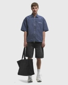 Reternity LUMÉVO CANVAS ZIP SHIRT Blue Mens Shortsleefe