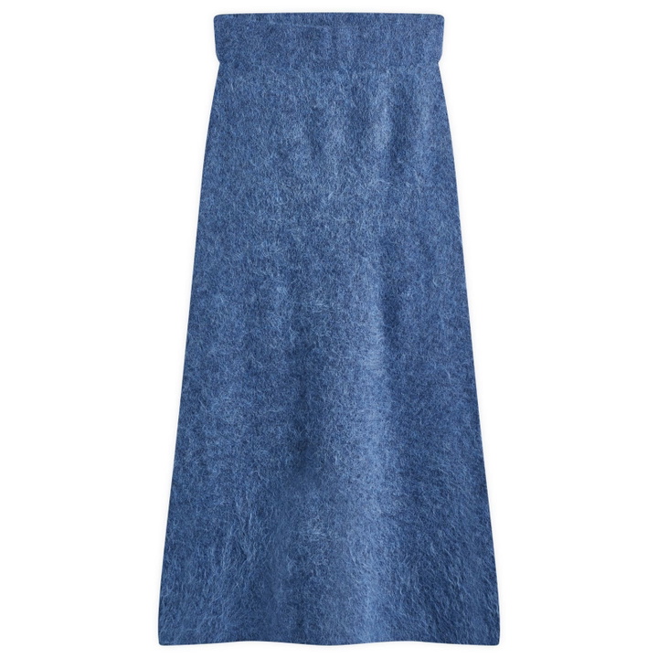 Photo: Holzweiler Women's Fure Fluffy Midi Skirt in Blue