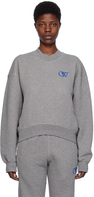Photo: Off-White Gray Ow Over Sweatshirt