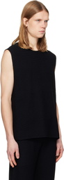 HOMME PLISSÉ ISSEY MIYAKE Black Rustic Knit Vest