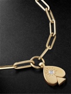 Foundrae - Mini Spade Crest Gold Diamond Bracelet