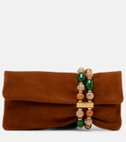 Jimmy Choo Zandra beaded suede clutch
