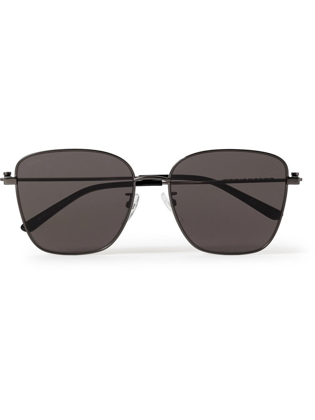 Photo: Balenciaga - Square-Frame Gunmetal-Tone Sunglasses