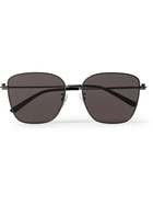 Balenciaga - Square-Frame Gunmetal-Tone Sunglasses