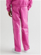 Marni - Striped Leather Track Pants - Pink
