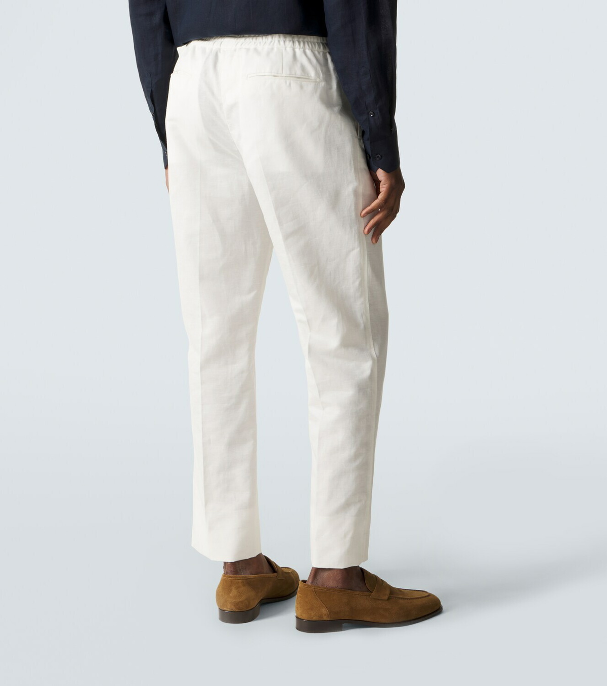 Brioni Linen and cotton straight pants