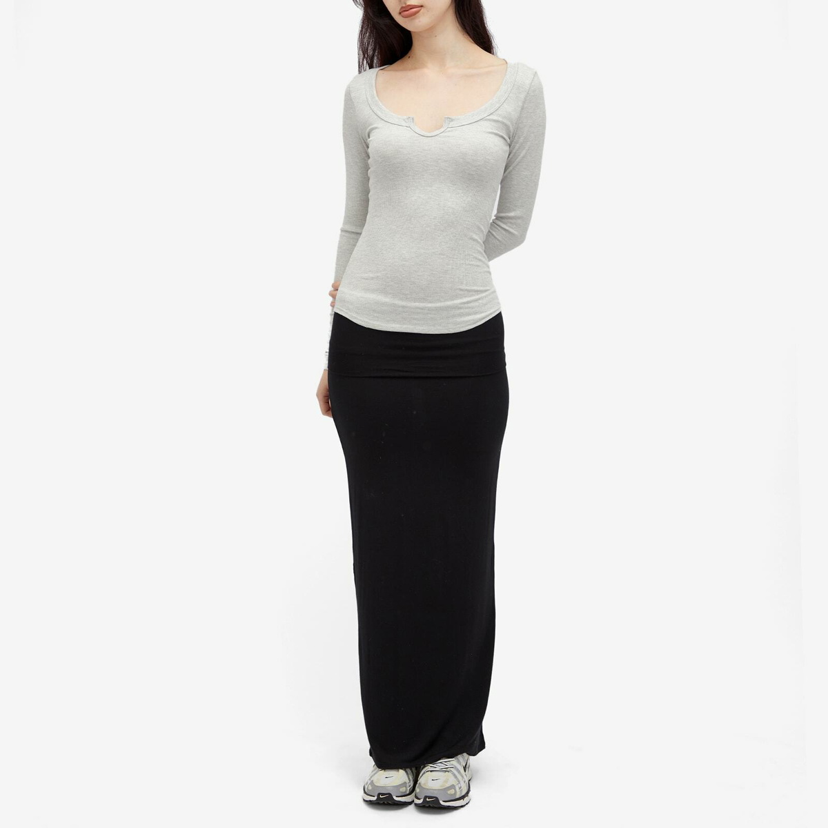 Joah Brown Women's Henley Long Sleeve Top in Pearl