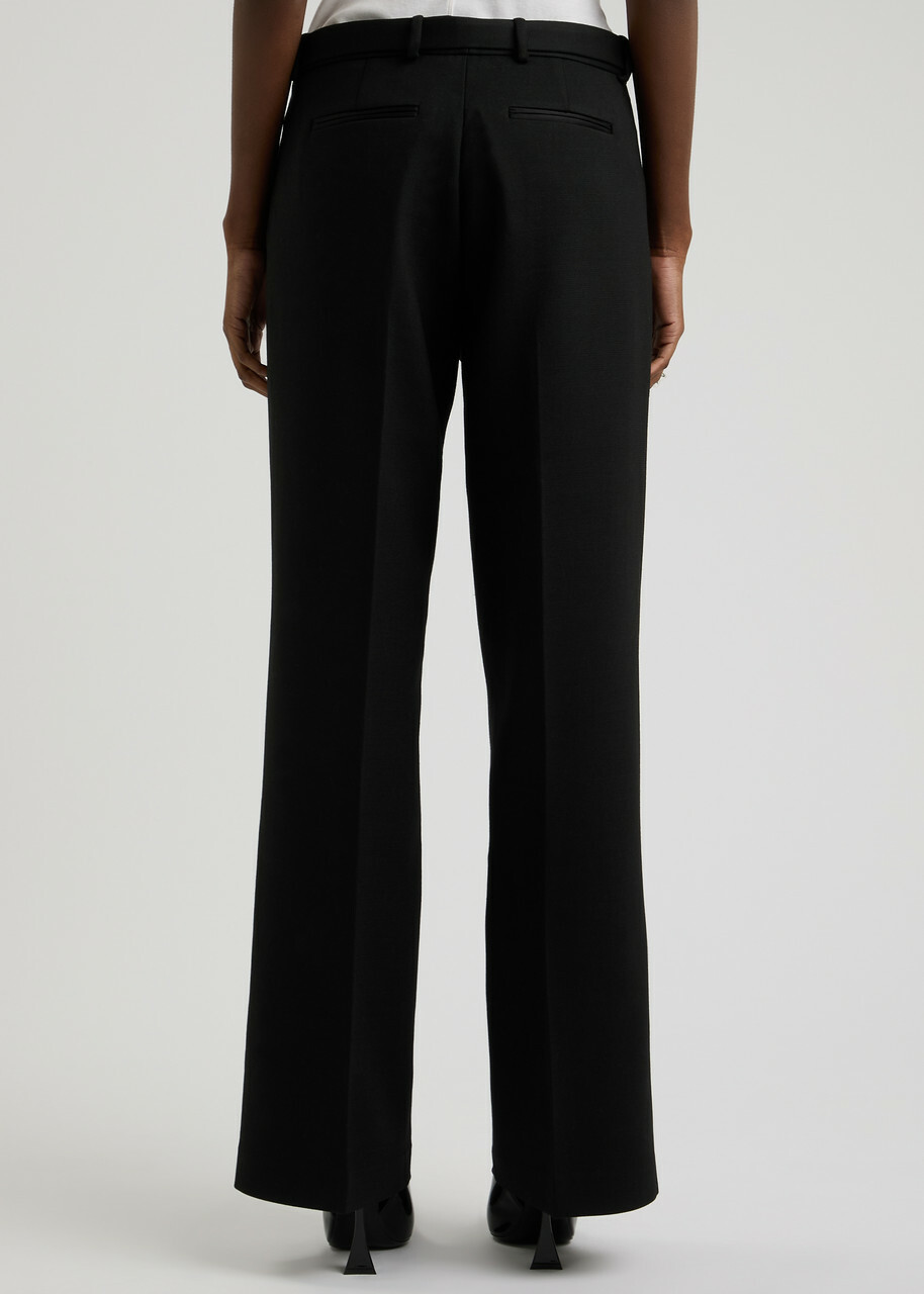 Paris Georgia Basil Straight-leg Twill Trousers Black