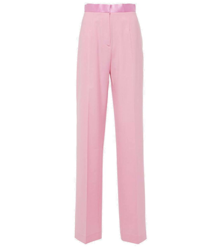 Photo: Nensi Dojaka High-rise satin straight pants