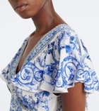 Camilla Embelished floral silk maxi dress