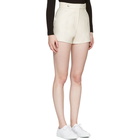 Courreges Ivory Button Belt Shorts