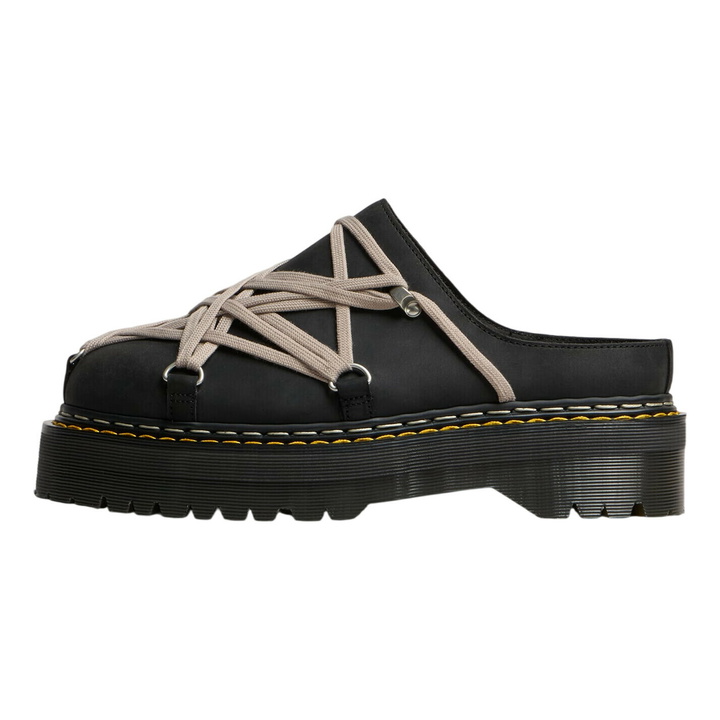 Photo: Rick Owens Men's x Dr. Martens Quad Sole Megalace Mule in Black