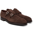 George Cleverley - Thomas Leather Monk-Strap Shoes - Men - Dark brown