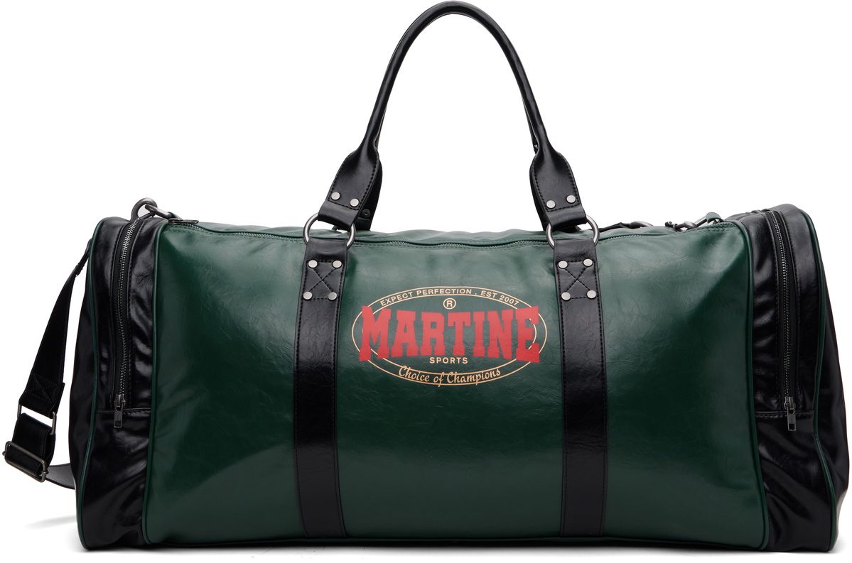 Martine Rose Green & Black Extreme Sports Duffle Bag Martine Rose
