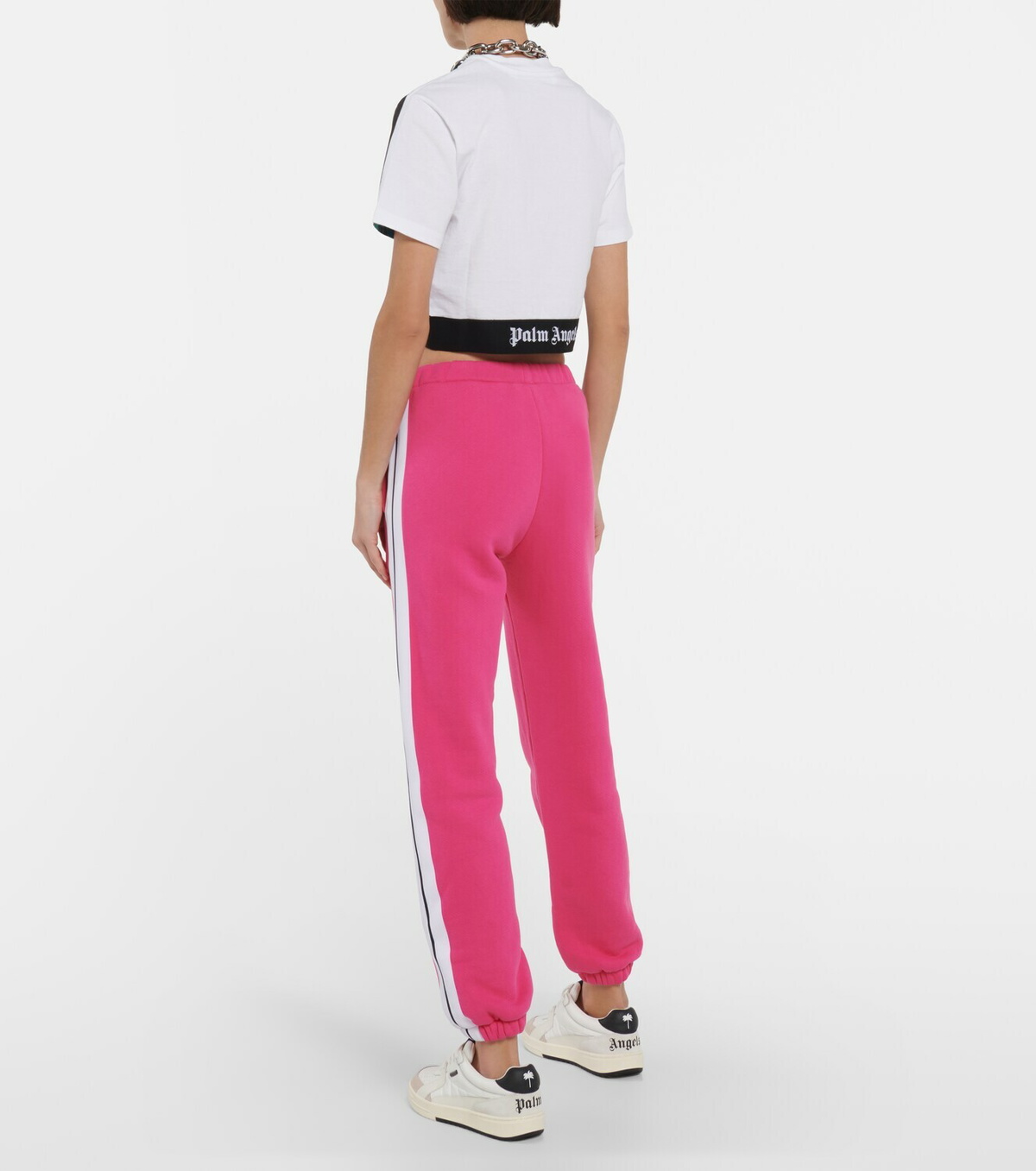 Palm Angels - Printed cropped cotton T-shirt