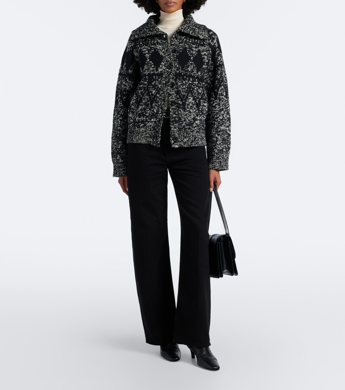 Vince Fair Isle wool-blend cardigan