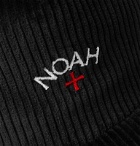 Noah - Logo-Embroidered Cotton-Corduroy Baseball Cap - Black