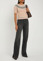 Frame Fair Isle Cashmere top Pink