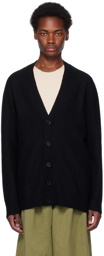 Jil Sander Black Button Cardigan