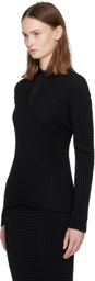 ISSEY MIYAKE Black Spongy Polo