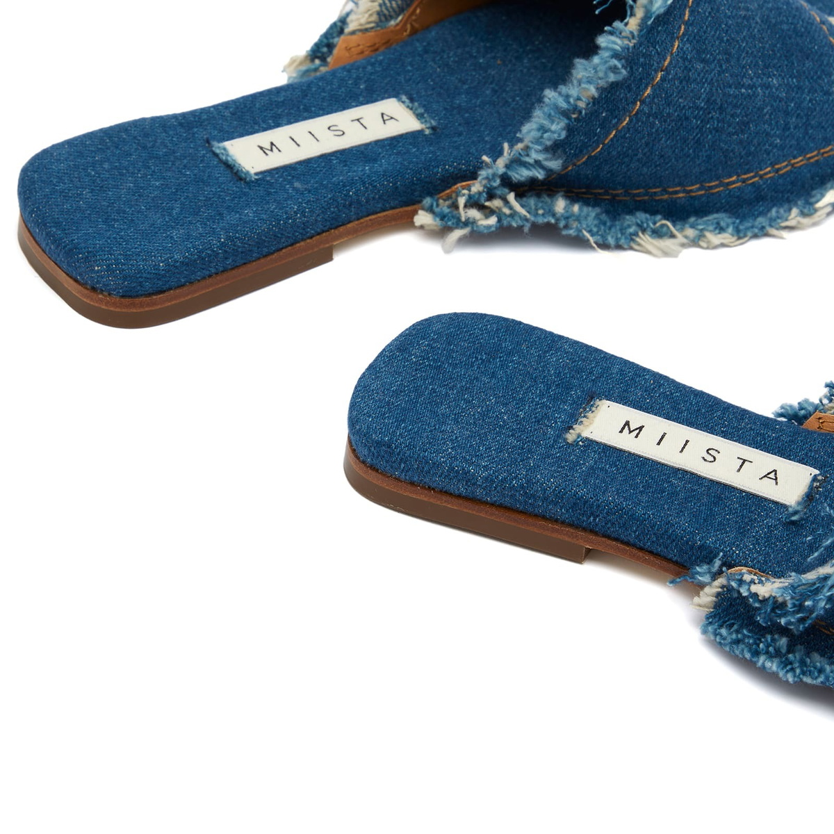 MIISTA Women's Candela Denim Sandals in Blue Denim