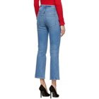 Khaite Blue Benny Crop Flare Jeans