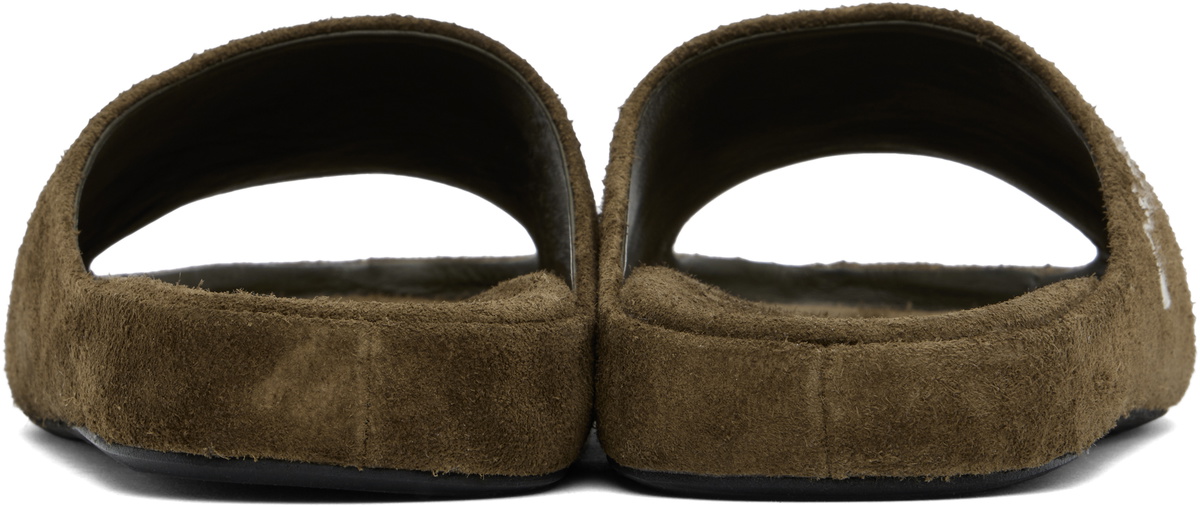 Marni Khaki Suede Fusslide Sandals