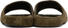 Marni Khaki Suede Fusslide Sandals