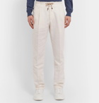 Brunello Cucinelli - Tapered Linen and Cotton-Blend Trousers - Neutrals