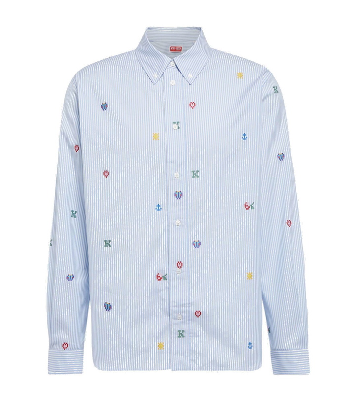 Photo: Kenzo - Pixel striped cotton shirt