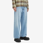 1017 ALYX 9SM Men's Wide Leg Buckle Jeans in Mid Blue