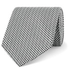 Etro - 8cm Herringbone Silk Tie - Gray