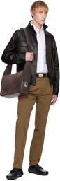 Ferragamo Brown Medium 'Gancini' Buckles Bag