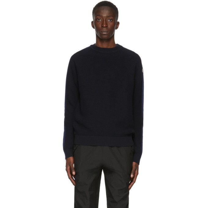 Photo: Moncler Navy Wool Tricot Sweatshirt