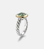David Yurman DY Mercer® sterling silver and 18kt gold ring with prasiolite