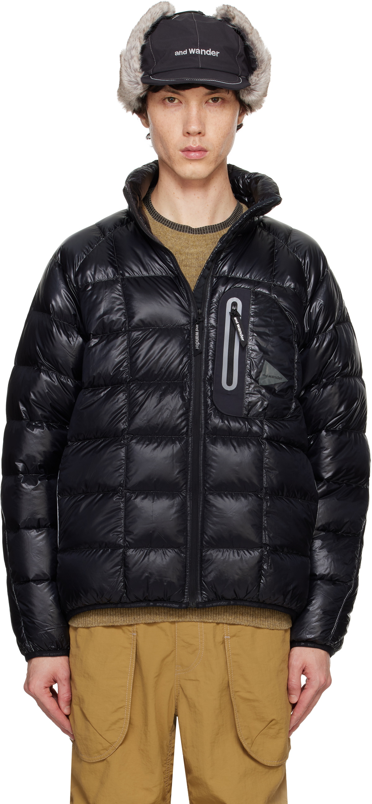 and wander Black Diamond Stitch Down Jacket and Wander