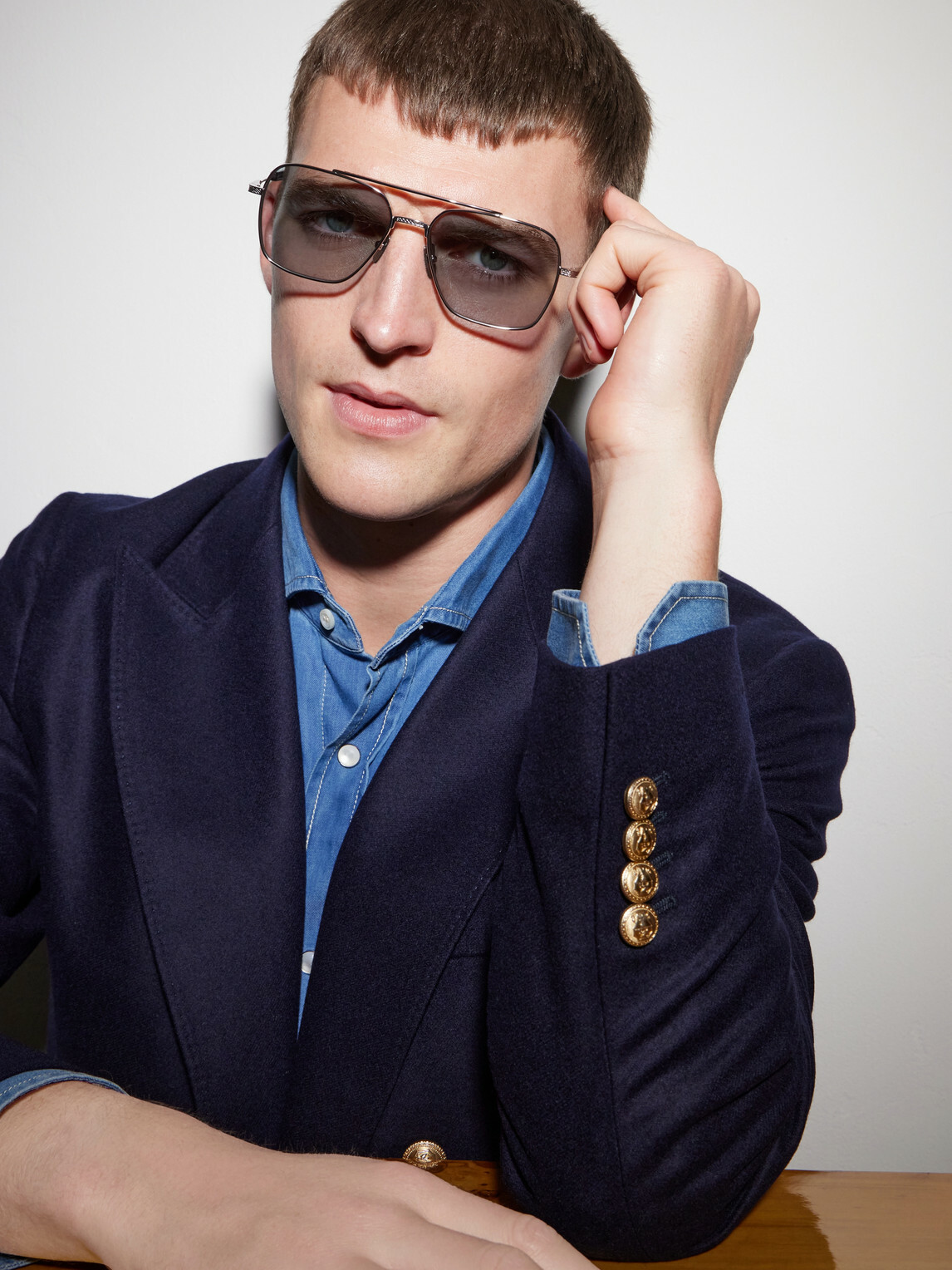 DITA - Flight-Seven Aviator-Style Titanium Sunglasses