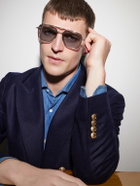 DITA - Flight-Seven Aviator-Style Titanium Sunglasses