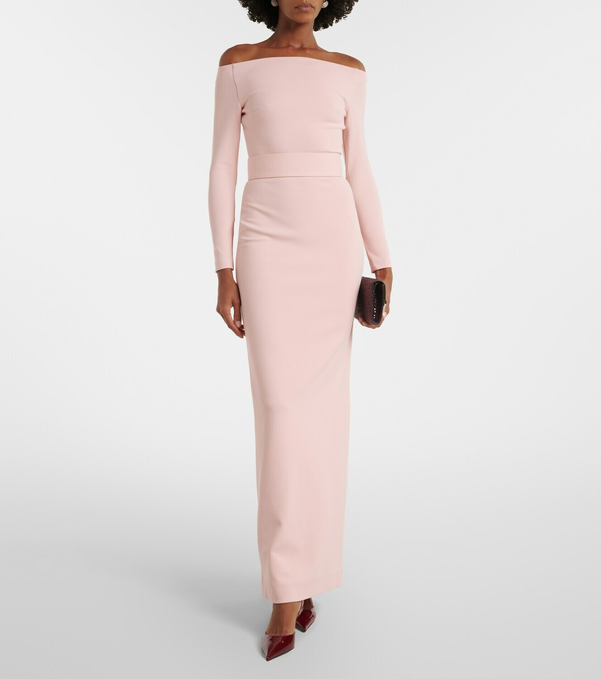 Solace London Sabina off-shoulder gown